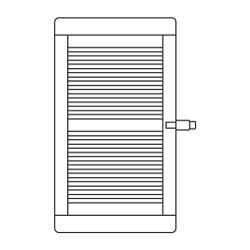 Kermi Credo plus Badheizkörper mit eingebautem Thermostatkopf links, Ventilanschluss mittig 9... KERMI-C3V10100075TLXK  (Abb. 1)