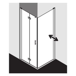 Kermi Duschkabine Diga Pendel-Falttür 2SL 1867x700x22mm ESG Klar 6mm Silber Hochgl... KERMI-DI2SL07018VAK 4051484118534 (Abb. 1)
