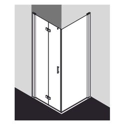Kermi Duschkabine Diga Pendel-Falttür 2SL 1867x700x22mm ESG Klar 6mm Silber Hochgl... KERMI-DI2SL07018VAK 4051484118534 (Abb. 1)