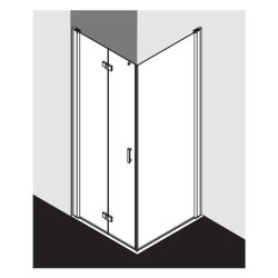 Kermi Duschkabine Diga Pendel-Falttür 2SL 1867x700x22mm ESG Klar 6mm Silber Hochgl... KERMI-DI2SL07018VAK 4051484118534 (Abb. 1)