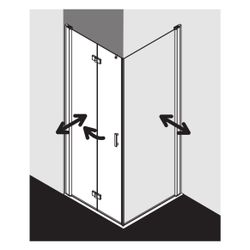 Kermi Duschkabine Diga Pendel-Falttür 2SL 1867x700x22mm ESG Klar 6mm Silber Hochgl... KERMI-DI2SL07018VAK 4051484118534 (Abb. 1)