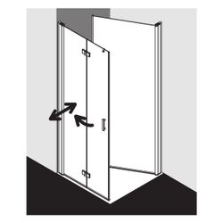 Kermi Duschkabine Diga Pendel-Falttür 2SL 1867x700x22mm ESG Klar 6mm Silber Hochgl... KERMI-DI2SL07018VAK 4051484118534 (Abb. 1)