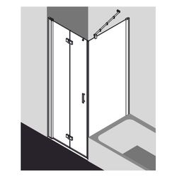 Kermi Duschkabine Diga Pendel-Falttür 2SL 1867x700x22mm ESG Klar 6mm Silber Hochgl... KERMI-DI2SL07018VAK 4051484118534 (Abb. 1)