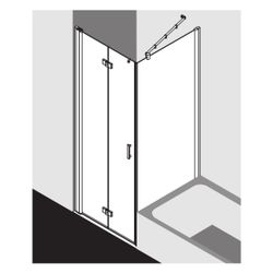 Kermi Duschkabine Diga Pendel-Falttür 2SL 1867x700x22mm ESG Klar 6mm Silber Hochgl... KERMI-DI2SL07018VAK 4051484118534 (Abb. 1)
