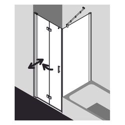 Kermi Duschkabine Diga Pendel-Falttür 2SL 1867x700x22mm ESG Klar 6mm Silber Hochgl... KERMI-DI2SL07018VAK 4051484118534 (Abb. 1)