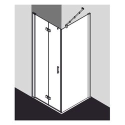 Kermi Duschkabine Diga Pendel-Falttür 2SL 1867x700x22mm ESG Klar 6mm Silber Hochgl... KERMI-DI2SL07018VAK 4051484118534 (Abb. 1)