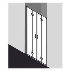 Kermi Duschkabine Diga Pendel-Falttür 4T 2T4 1867x1400x22mm ESG Klar 6mm Silber Ho... KERMI-DI2T414018VPK 4046383853082 (Abb. 1)