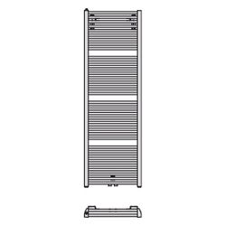 Kermi Duett Badheizkörper 1188x74x484mm, Anschluss mittig und seitlich, 834W bei... KERMI-DUN2M1200452XXK 4037486265872 (Abb. 1)