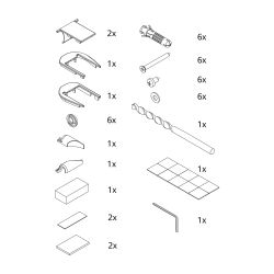 Kermi Montagekleinteile Set ZBAT010, Weiß, 2532794... KERMI-2532794 4051484921417 (Abb. 1)