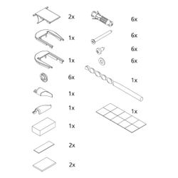 Kermi Montagekleinteile Set ZBAT010, Weiß, 2532794... KERMI-2532794 4051484921417 (Abb. 1)