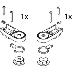 Kermi Lager Set oben, EBAT022, Silber Hochglanz, 2534002... KERMI-2534002 4051484922643 (Abb. 1)