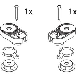 Kermi Lager Set oben, EBAT025, Weiß, 2534012... KERMI-2534012 4051484922711 (Abb. 1)