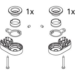 Kermi Lager Set unten, EBAT026, Weiß, 2534015... KERMI-2534015 4051484922735 (Abb. 1)