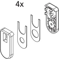 Kermi Abdeckung Set Laufrolle, EBAT036, Silber Hochglanz, 2534039... KERMI-2534039 4051484922902 (Abb. 1)