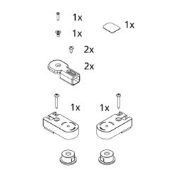Kermi Lager Set oben, EBCC010, Silber Mattglanz/Silber Hochglanz/Weiß, 2534738... KERMI-2534738 4051484924524 (Abb. 1)
