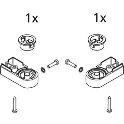 Kermi Lager Set unten, EBCC011, Silber Mattglanz/Silber Hochglanz, 2534740... KERMI-2534740 4051484924531 (Abb. 1)