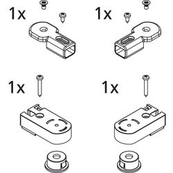 Kermi Lager Set oben, EBCC012, Silber Mattglanz/Silber Hochglanz/Weiß, 2534742... KERMI-2534742 4051484924548 (Abb. 1)