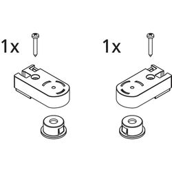 Kermi Lager Set oben, EBCC013, Silber Mattglanz/Silber Hochglanz/Weiß, 2534744... KERMI-2534744 4051484924555 (Abb. 1)