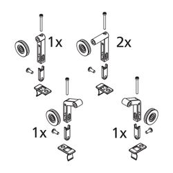 Kermi Rollen Set/Haken, EBCC018, Weiß, 2534755... KERMI-2534755 4051484924654 (Abb. 1)