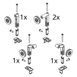 Kermi Rollen Set/Haken, EBCC018, Weiß, 2534755... KERMI-2534755 4051484924654 (Abb. 1)
