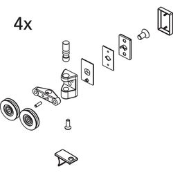 Kermi Rollen Set oben, EBCC020, Silber Mattglanz/Silber Hochglanz, 2534758... KERMI-2534758 4051484924685 (Abb. 1)