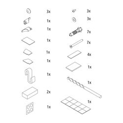 Kermi Montagekleinteile Set ZBDI022, Silber Hochglanz, 2533303... KERMI-2533303 4051484921615 (Abb. 1)