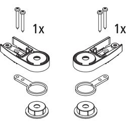Kermi Lager Set oben, EBDI016, Silber Hochglanz, 2535000... KERMI-2535000 4051484925798 (Abb. 1)