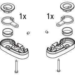 Kermi Lager Set unten, EBDI018, Silber Hochglanz, 2535006... KERMI-2535006 4051484925835 (Abb. 1)