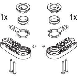 Kermi Lager Set unten, EBDI021, Silber Hochglanz, 2535015... KERMI-2535015 4051484925873 (Abb. 1)