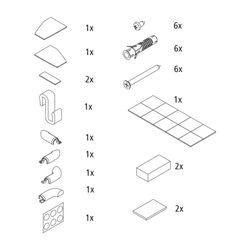 Kermi Montagekleinteile Set ZBFX006, 2533780... KERMI-2533780 4051484922063 (Abb. 1)