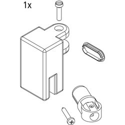 Kermi Stabilisierung Kopf Set, EBFX011, Silber Hochglanz, 2535040... KERMI-2535040 4051484926047 (Abb. 1)