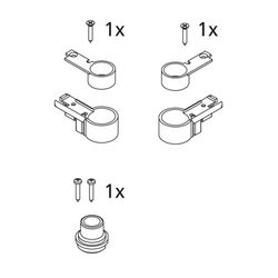Kermi Lager Set, EBI2012, Silber Mattglanz, 2534154... KERMI-2534154 4051484923633 (Abb. 1)