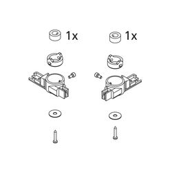 Kermi Lager Set unten, EBI2016, Silber Mattglanz, 2534157... KERMI-2534157 4051484923657 (Abb. 1)