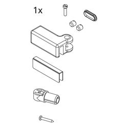 Kermi Stabilisierung Kopf Set rechts, EBI2018, Silber Mattglanz, 2534184... KERMI-2534184 4051484923824 (Abb. 1)