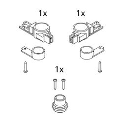 Kermi Lager Set unten, EBI2016, Silber Mattglanz, 2534197... KERMI-2534197 4051484923909 (Abb. 1)