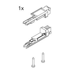 Kermi Eckverbinder Set, EBI2025, Silber Mattglanz, 2534206... KERMI-2534206 4051484923923 (Abb. 1)