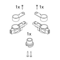Kermi Lager Set oben, EBI2027, Silber Mattglanz, 2534212... KERMI-2534212 4051484923947 (Abb. 1)