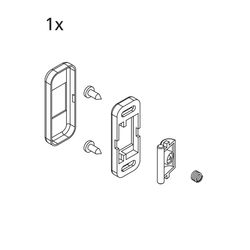 Kermi Türschließer Set, EBI2031, Silber Mattglanz, 2533882... KERMI-2533882 4051484922193 (Abb. 1)