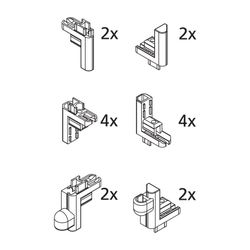 Kermi Stoßverbinder Set, EBIN011, Silber Mattglanz, 2533592... KERMI-2533592 4051484921943 (Abb. 1)