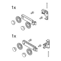 Kermi Laufwagen Set, EBIN012, Silber Mattglanz, 2533860... KERMI-2533860 4051484922117 (Abb. 1)