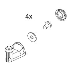 Kermi Führungshaken Set, EBIN014, Weiß, 2533895... KERMI-2533895 4051484922254 (Abb. 1)
