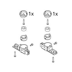 Kermi Lager Set unten, EBIN016, Silber Mattglanz, 2533574... KERMI-2533574 4051484921875 (Abb. 1)