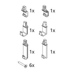 Kermi Führungshaken Set, EBIN022, Silber Mattglanz/Weiß, 2533859... KERMI-2533859 4051484922100 (Abb. 1)