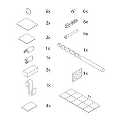 Kermi Montagekleinteile Set ZBLI021, Silber Mattglanz/Silber Hochglanz, 2534577... KERMI-2534577 4051484924296 (Abb. 1)