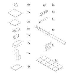 Kermi Montagekleinteile Set ZBLI021, Silber Mattglanz/Silber Hochglanz, 2534577... KERMI-2534577 4051484924296 (Abb. 1)