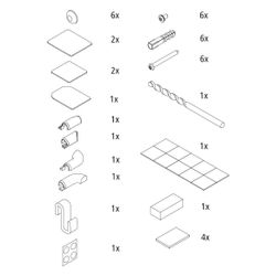 Kermi Montagekleinteile Set, EBLI017, Silber Hochglanz, 2535125... KERMI-2535125 4051484926306 (Abb. 1)