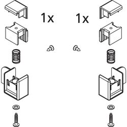 Kermi Haken Set unten kurz, EBLI024, Silber Mattglanz/Silber Hochglanz, 2534908... KERMI-2534908 4051484925200 (Abb. 1)