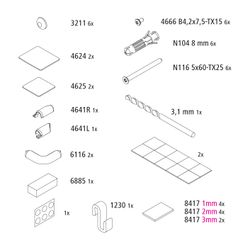 Kermi Montagekleinteile Set, EBLI035, 2539336... KERMI-2539336 4051484928447 (Abb. 1)