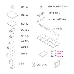 Kermi Montagekleinteile Set, EBLI036, 2539337... KERMI-2539337 4051484928454 (Abb. 1)