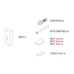 Kermi Montagekleinteile Set, EBLI040, 2539344... KERMI-2539344 4051484928522 (Abb. 1)
